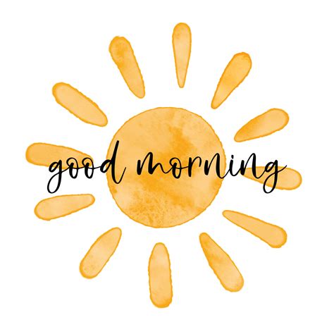 Good Morning Watercolor Textured Simple Vector Sun Icon Vector