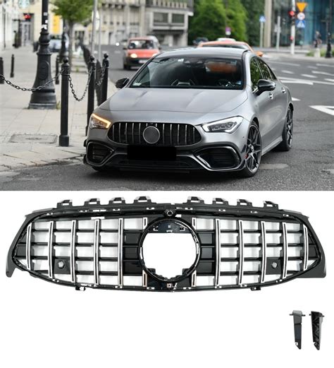 Abs Silver Gt Style Front Bumper Honeycomb Grill Mesh Grille For