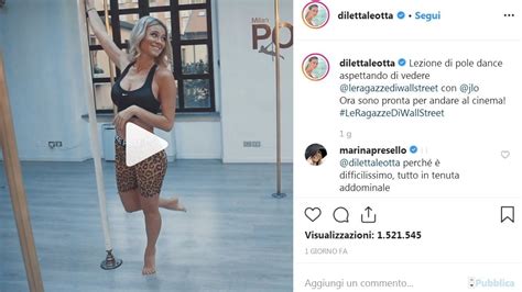 Diletta Leotta Sfida Chiara Ferragni Alla Pole Dance Video “come Jennifer Lopez”