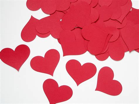 Red Heart Confetti 25ct Valentines Day Confetti Wedding Party
