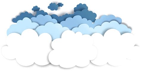 Download Papercutting Cloud Transparent Clouds Vector Png Full Size