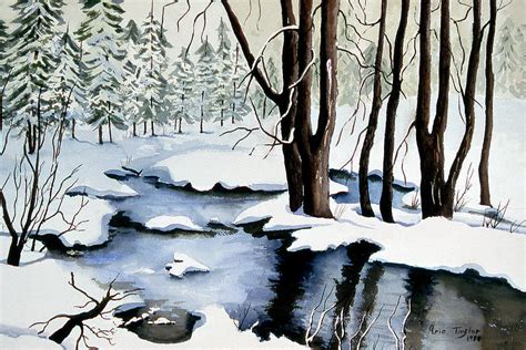 Snow Trees Painting By Arie Reinhardt Taylor Fine Art America