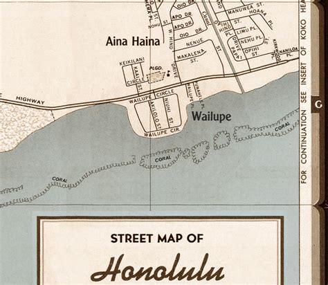 Old Map Of Honolulu Hawaii Vintage Maps And Prints