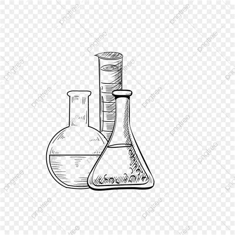 Line Drawing Chemical Laboratory Supplies Line Drawing Bottle Chemical Bottle Experimental