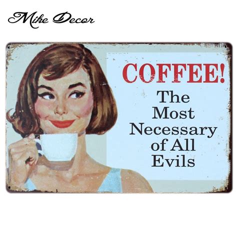 Mike86 Cafe Menu Know Your Coffee Tin Sign Old Wall Metal Painting