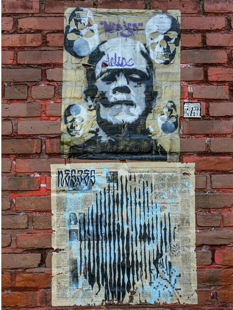 Street Art Stencils Multiple Layers And Wheat Paste Art