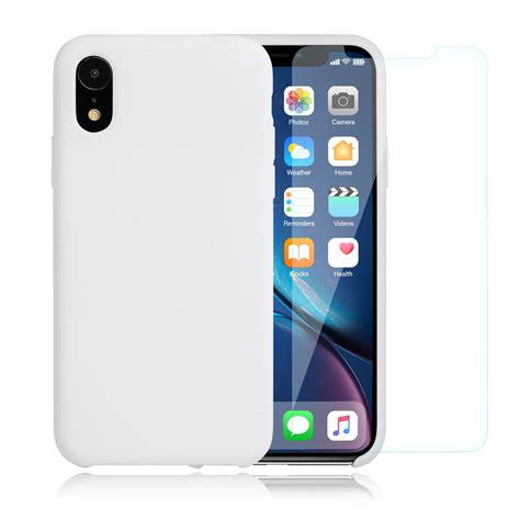 Case Iphone Xr And 2 Protective Screens Silicone White Back Market