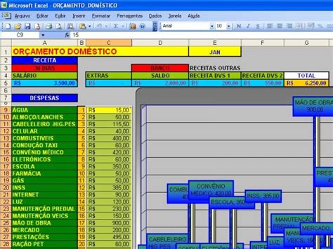 Orçamento Doméstico Planilha Excel 20032010 Loja De Lcs2805