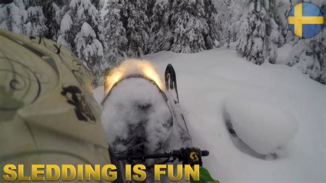 Deep Powder Backcountry Snowmobiling In Sweden Youtube