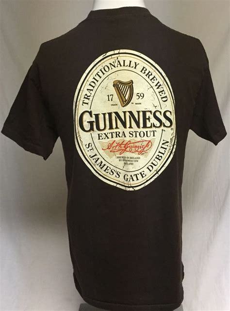 Guinness Extra Stout Medium Short Sleeve Tee T Shirt Mens Tshirts
