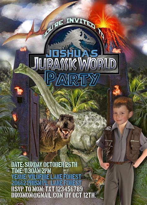 July 13, 2018 by paige 5 comments. FREE Kids Party Invitations: Dinosaur Invitation