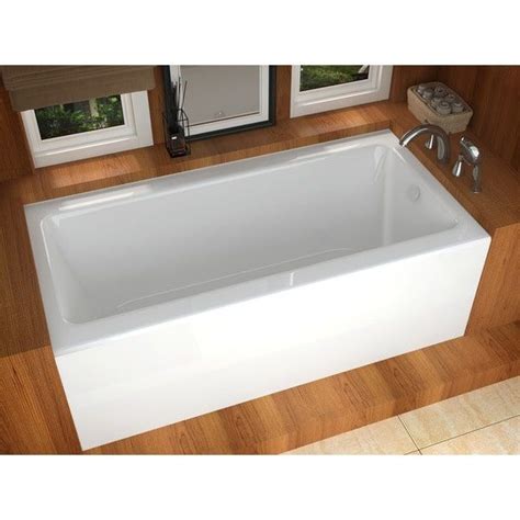 This little jetted tub is rectangular on the outside & oval on the inside. Atlantis Whirlpools Soho 32 x 60 Front Skirted Whirlpool ...