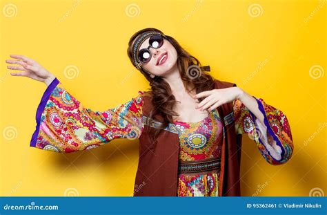 Young Hippie Girl With Sunglasses Stock Image Image Of Fall Emotions