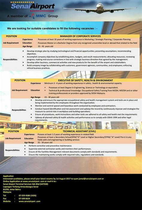 Mardec group is an integrated rubber and polymer company. Job Vacancies at Senai Airport - Jawatan Kosong 2020 | Job ...