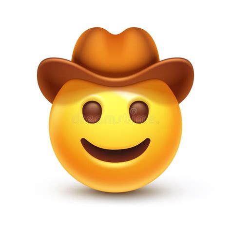 Cowboy Hat Emoji Stock Vector Illustration Of Sheriff