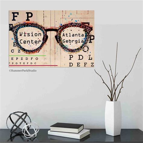 Eye Chart Wall Art Vintage Eye Chart Optometry Optician Etsy