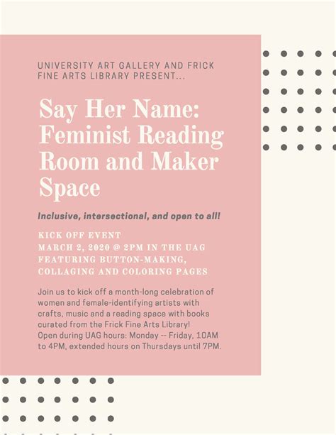 Say Her Name Feminist Reading Room And Maker Space History Of Art And Architecture
