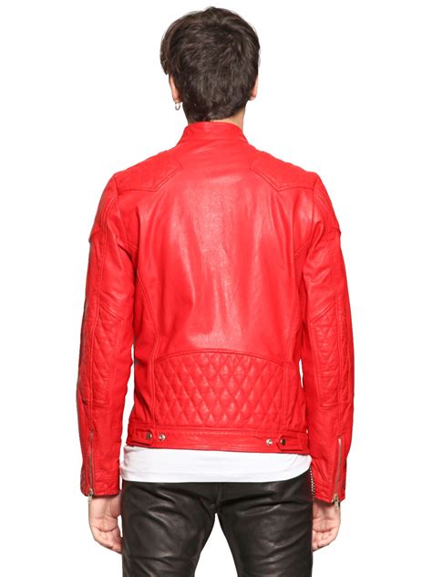 Honda repsol camel motorcycle cowhide leather street racing motorbike jacket. DIESEL Leather Moto Jacket in Red for Men - Lyst