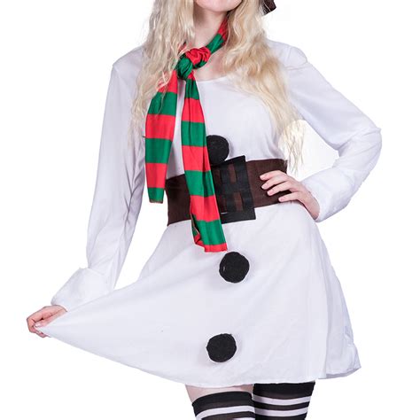 Christmas Fancy Dress Party Sexy Girls Snowman Costume For Adults Women Buy Adult Snowman