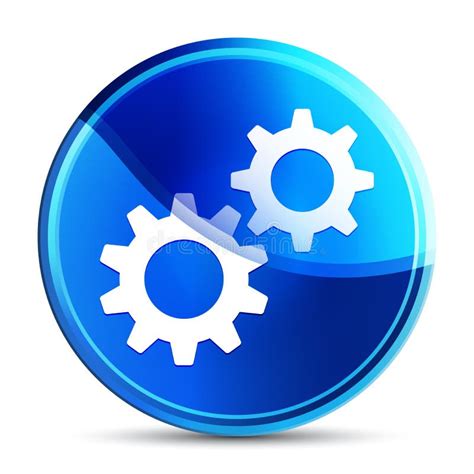 Settings Icon Blue Round Button Stock Illustrations 1074 Settings