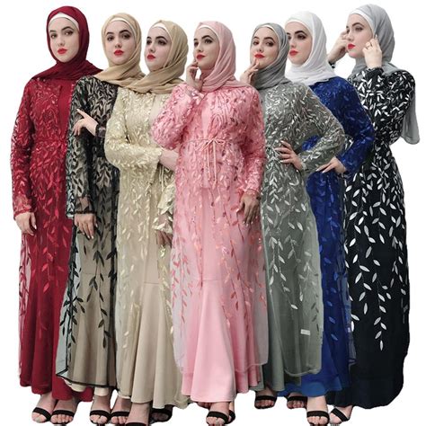 mesh sequin kaftan abaya turkey dubai open cardigan muslim dress ramadan abayas for women caftan