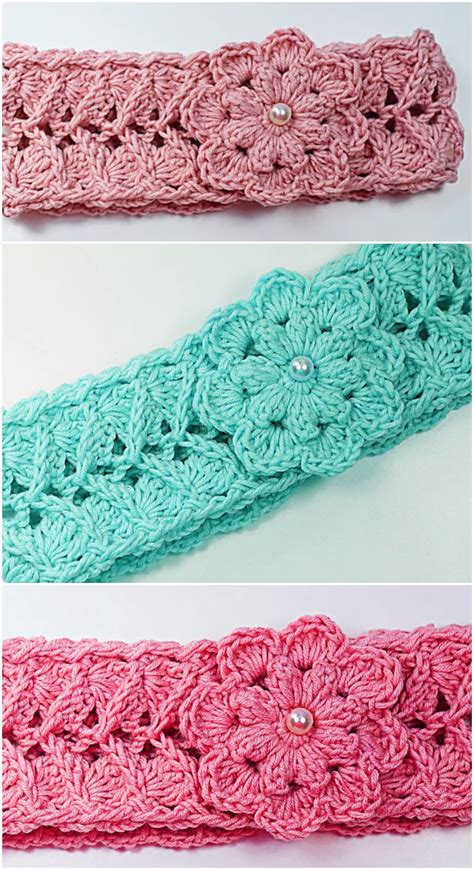 Crochet Fast And Easy Headband With Flower Crochet Ideas