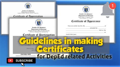 Deped Cert Of Recognition Template 14 Editable Certificate Of