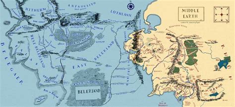 Middle Earth In The First Age Way Before Lotr Middle Earth Map