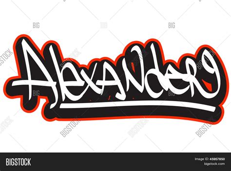 Alexander Graffiti Font Style Name Vector And Photo Bigstock