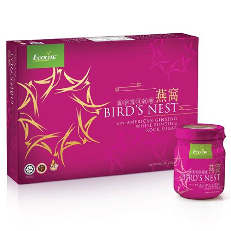 Ecolite Birds Nest With America Ginseng White Fungus And Rock Sugar
