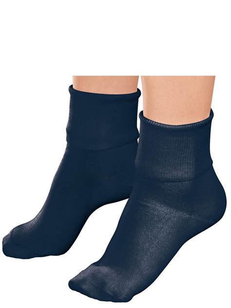 Buster Brown Womens Low Cut Ankle Socks 100 Cotton Elastic Free Navy Blue Large 3 Pair