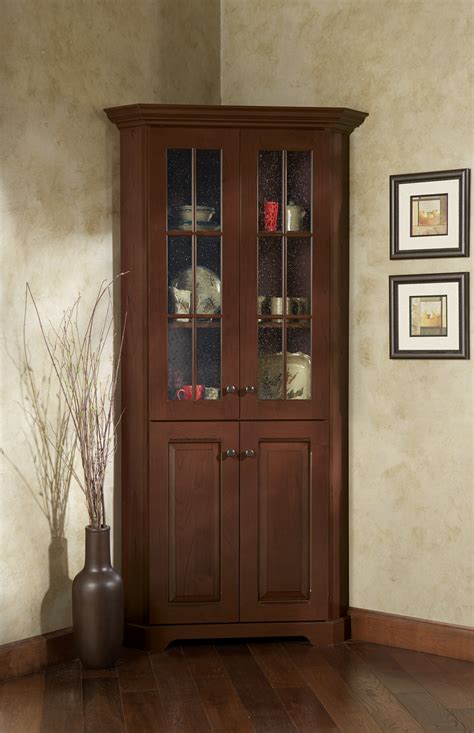 Corner Cabinet With Glass Doors Homesfeed