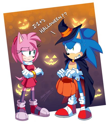Its Halloween By Sonicwind 01 On Deviantart Sonic And Amy Sonic