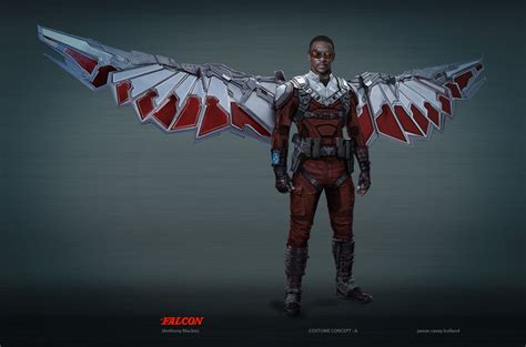 Artstation The Falcon Fan Art Costume Illustration James Holland