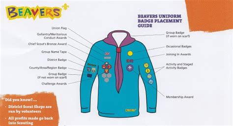 Beaver Scouts Position Of Badges On Uniform