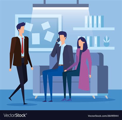 Professional Businessmen And Businesswoman Vector Image