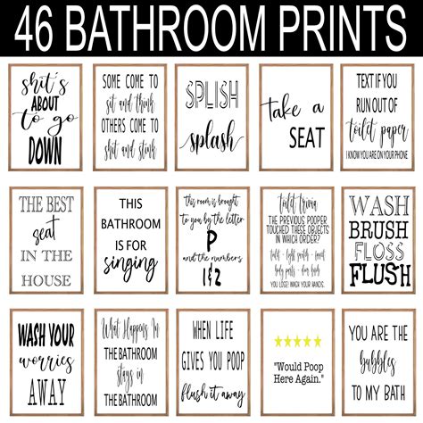 Funny Bathroom Rules Printable Restroom Signs Bathroom Sets Etsy Denmark