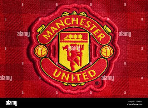 Manchester United Football Club Crest Stock Photo Alamy