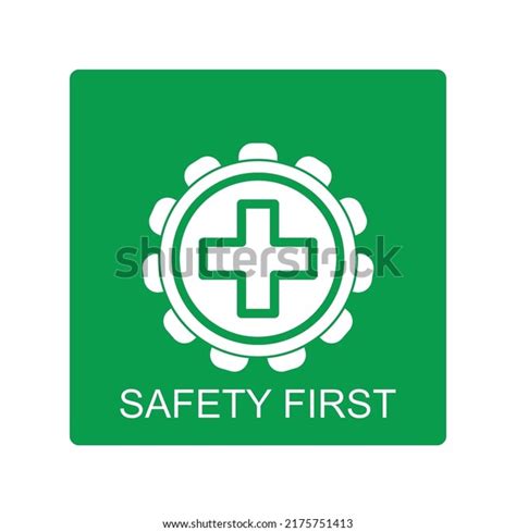 Safety First Icon Vector Design Template Stock Vector Royalty Free