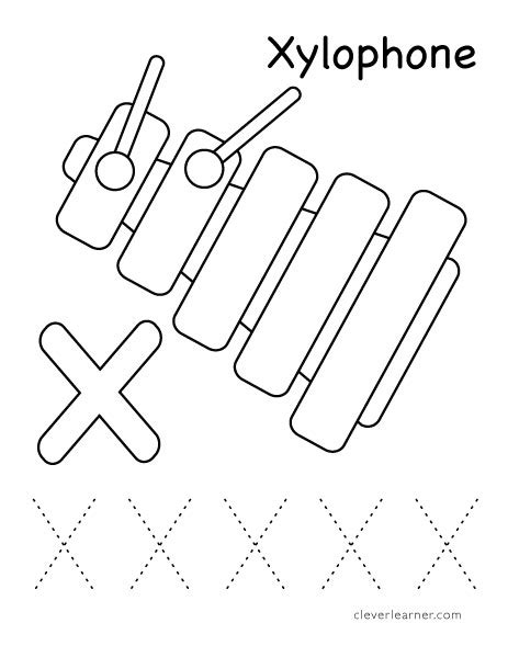 Letter X Coloring Pages Alphabet Coloring Pages X Letter Words For