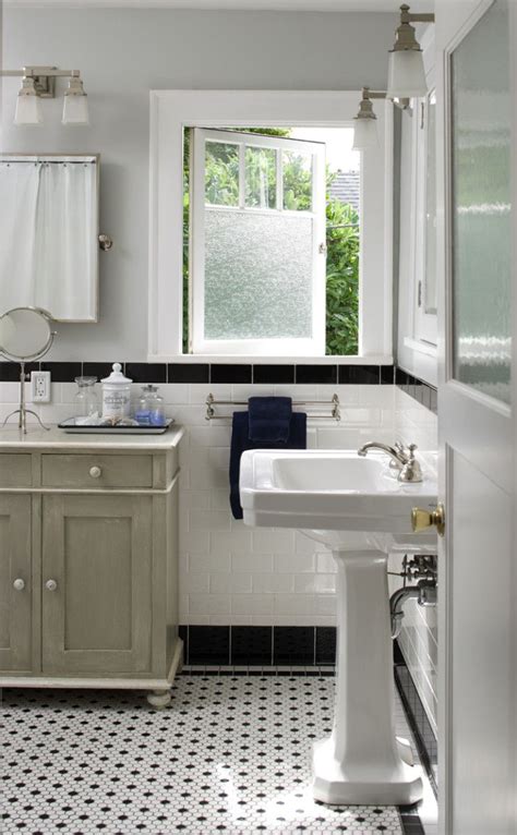 A Mosaic Tile Floor Black And White Tiles Bathroom Black Bathroom