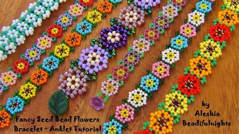 Fancy Seed Bead Flowers Bracelet Tutorial Youtube