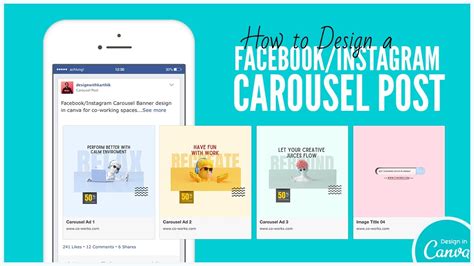 How To Create A Elegant Facebookinstagram Carousel Ad Using Canva Like