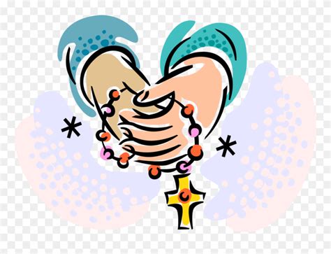 Download Beads Vector Cartoon Children Praying The Rosary Clipart