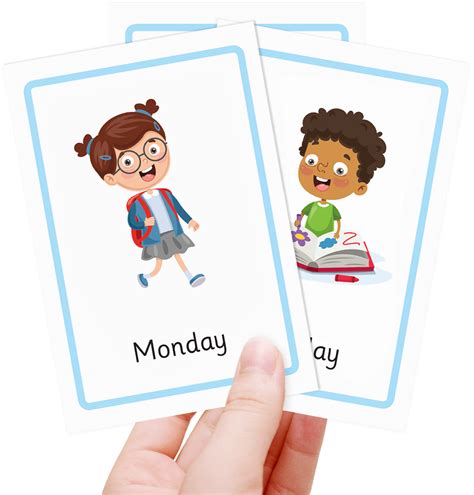 Days Of The Week Flashcards Printable Free Printable Templates