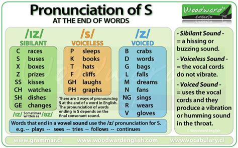 Pronunciation Of S At The End Of Words In English
