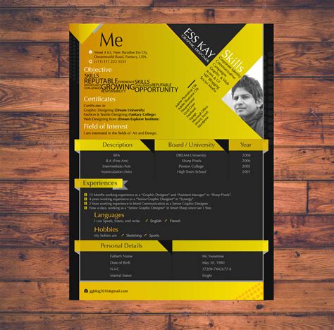 Graphic designer resume sample (text version). Modern Free Resume Template Design For Graphic DesignersGraphic Google - Tasty Graphic Designs ...