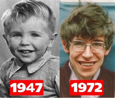 Stephen Hawking 5 And 25 Years Old 1972 Roldschoolcool