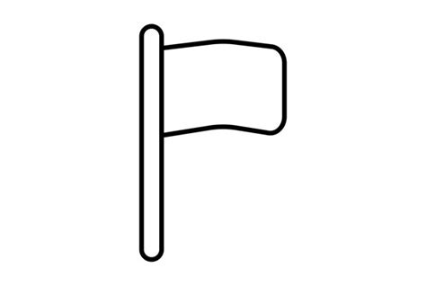 Premium Photo Flag Flat Icon Minimalistic Line Shape Symbol Black