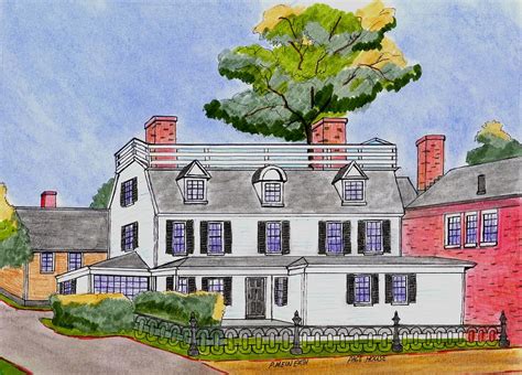 Page House Danvers Drawing By Paul Meinerth Fine Art America